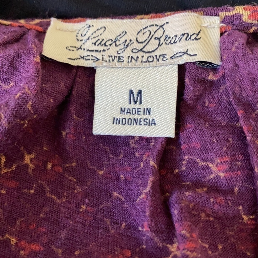 Lucky Brand Petaluma Paisley Top - Picture 6 of 8